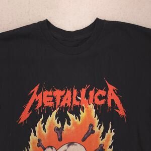 Metallica Band Crew Neck Graphic Short Sleeve T Shirt Mens Size Medium M Black